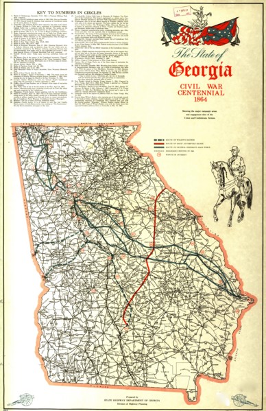 State of Georgia Civil War Centennial - 1864-1964 1864-1964