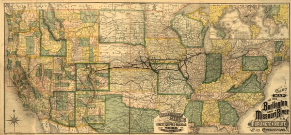 Burlington and Missouri River R.R., the Burlington Route - 1882 1882