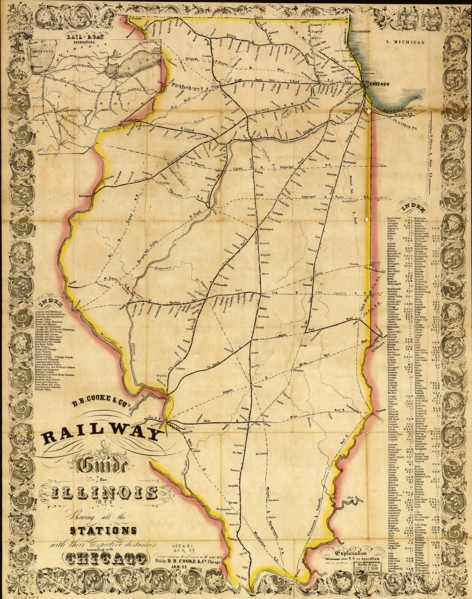 Railway guide for Illinois - 1855  1855