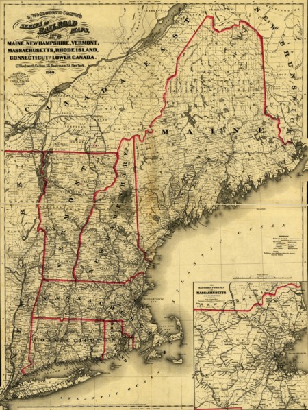 Maine, New Hampshire, Vermont, Massachusetts, Rhode Island, Connecticut and Lower Canada, 1860. 1860