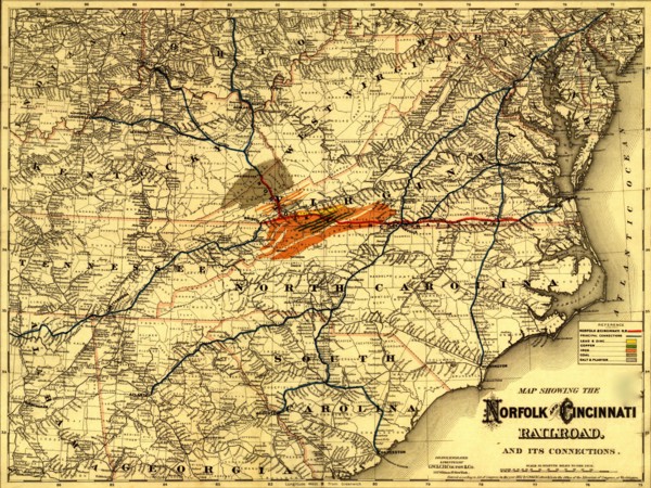 Norfolk and Cincinnati Railroad - 1882 1882