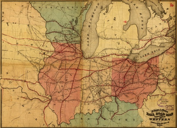 Travelers Edition Road Map - 1859 1859