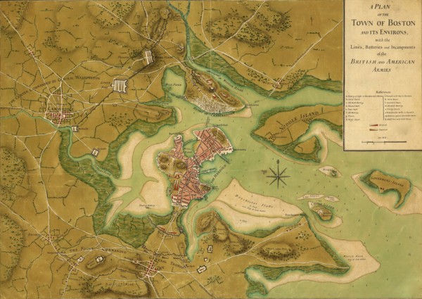Boston under Siege from the British - 1776