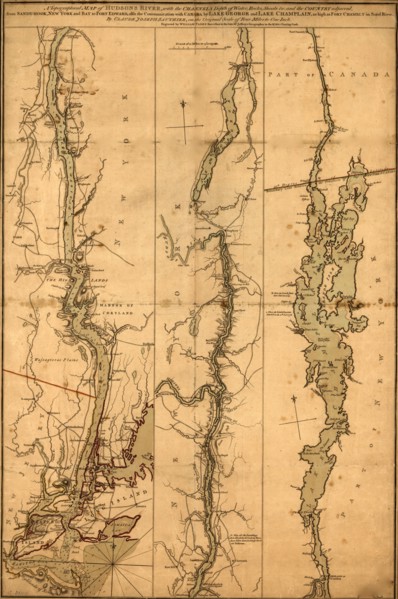 Topographical Map of the Hudson River - 1776 1777