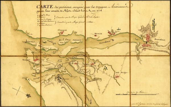 American Positions after retreat to Long Island - 1778