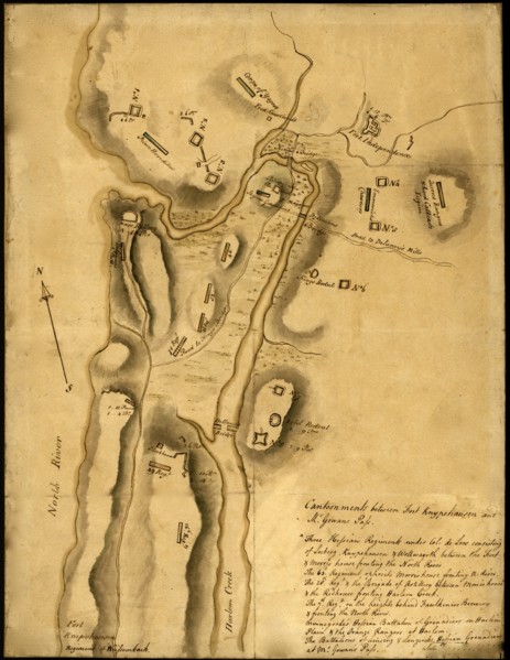 British Troops on Fort Washington, Manhattan Island - 1778