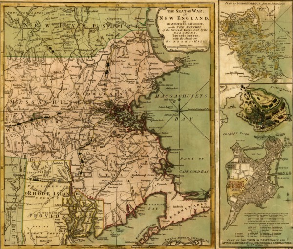 Seat of War with the attack on Bunker Hill 1775