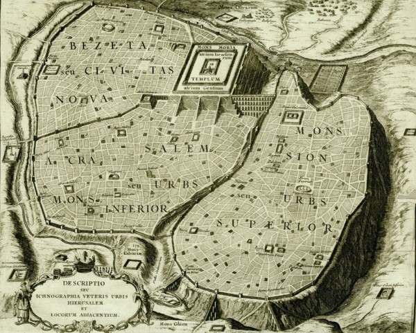 Antique Map of Jerusalem