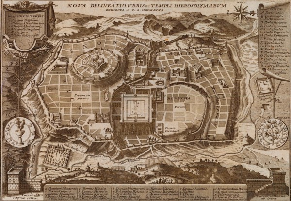 Antique Map of Jerusalem
