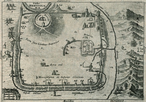 Antique Map of Jerusalem