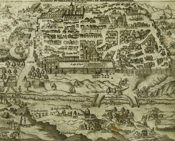 Antique Map of Jerusalem