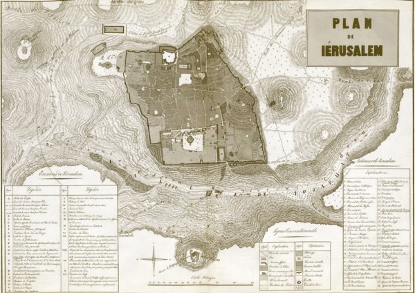 Antique Map of Jerusalem