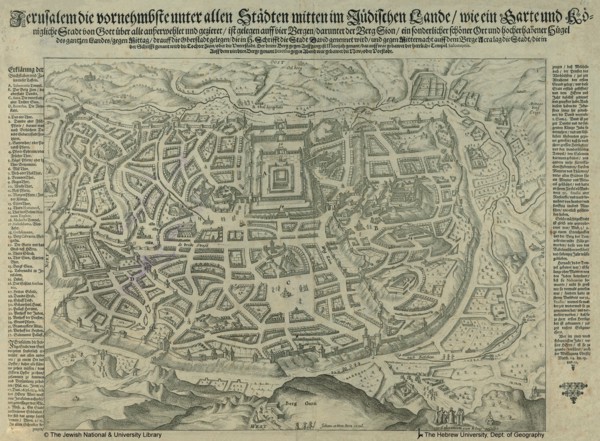 Antique Map of Jerusalem