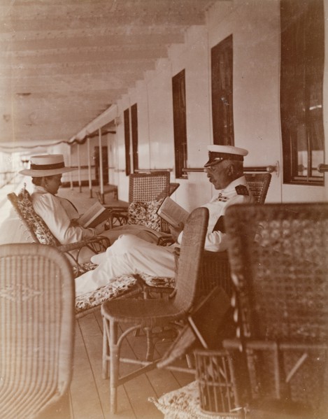Duke and Duchess of Connaught on deck