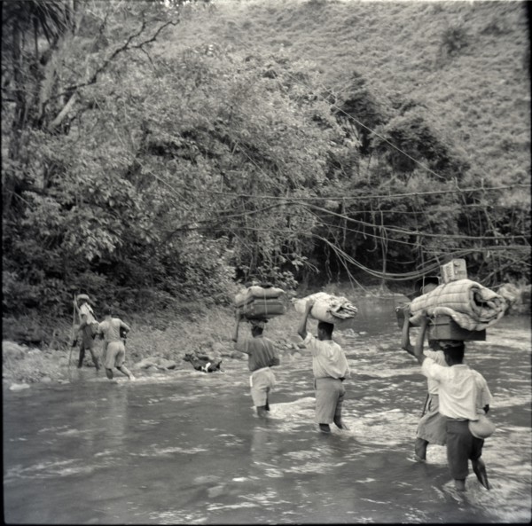 Crossing small river near Fontem