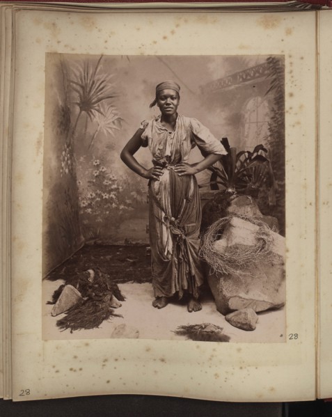 Posed studio shot of local woman