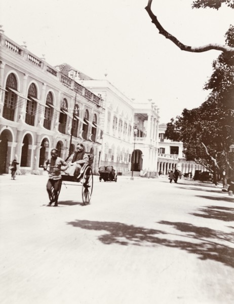 Rickshaw on the 'praya' in Macao