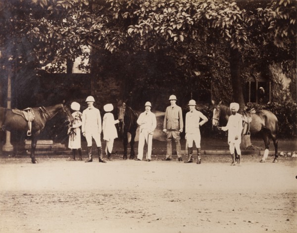 Sitwell and friends with Indian servants