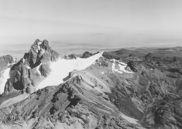 Aerial view of Batian Peak, Mount Kenya