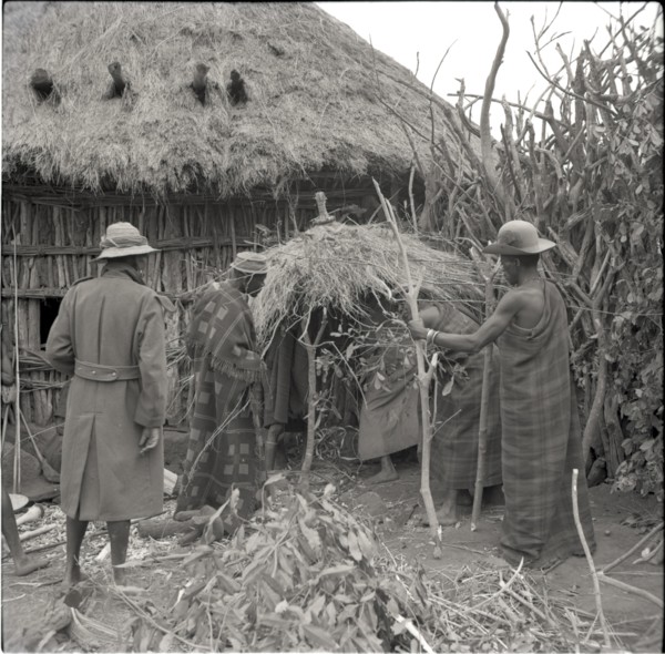 Erecting roof of small house