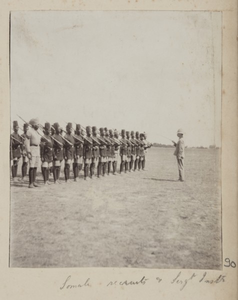 Somali recruits & Sergt. Inster
