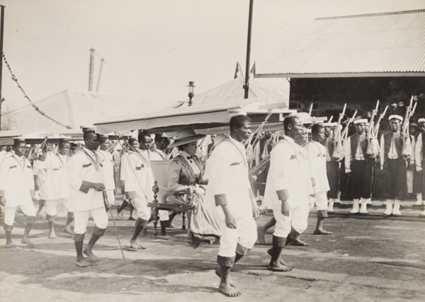 Duchess of Connaught in a portable chair