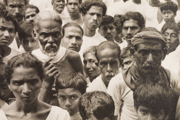 A crowd of people