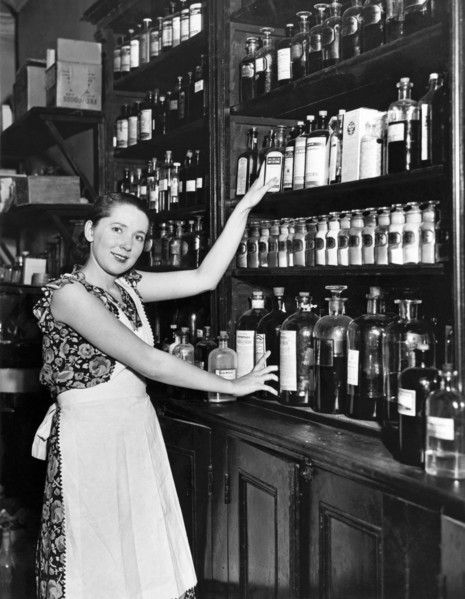 Girl Working In Drugstore