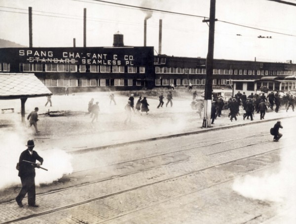 Strikers Tear Gassed
