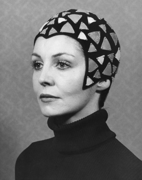 Black Felt Skull Cap Model