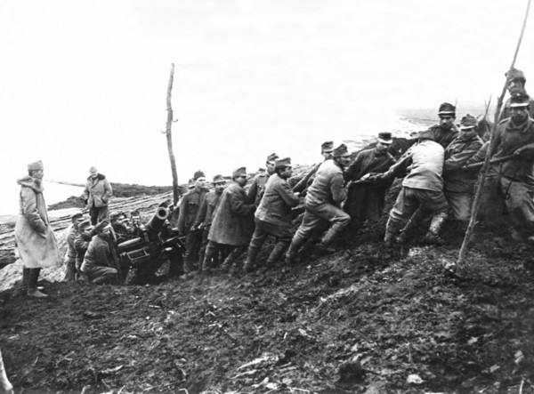 Soldiers Transporting Cannons