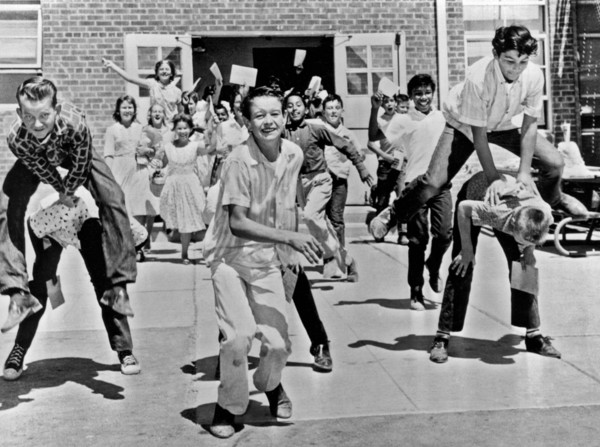 Phoenix, Arizona:  1962.
Seventh graders rejoice at the end of the school year.