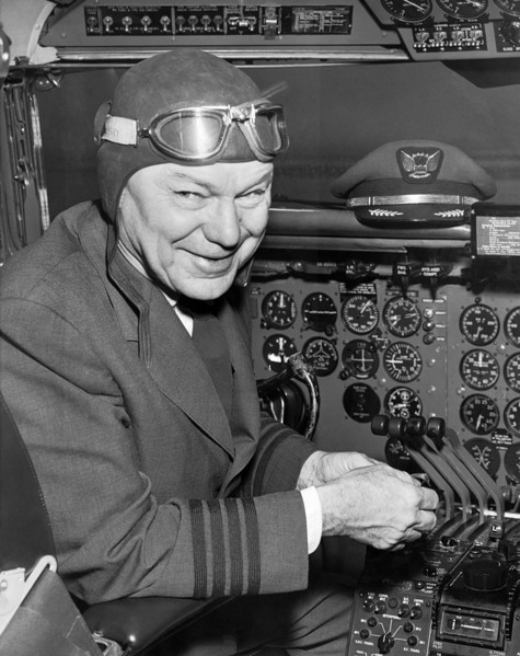 Pilot In Airplane Cockpit