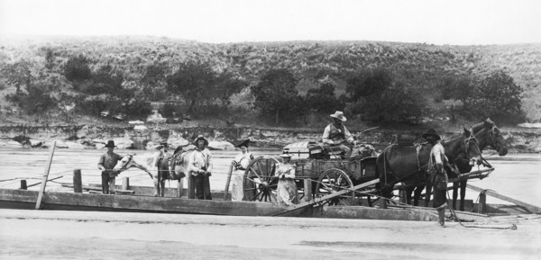 Family On Red River Ferry