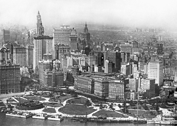 Aerial View Of NYC Battery