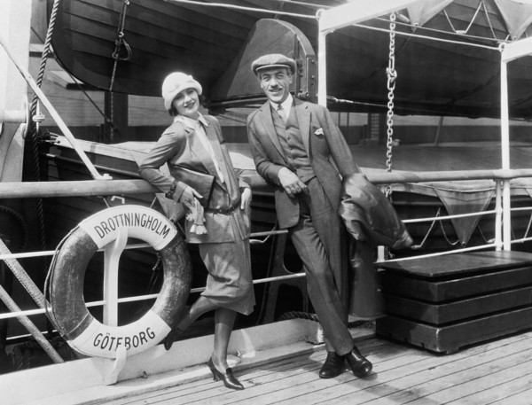 Greta Garbo Aboard Ship