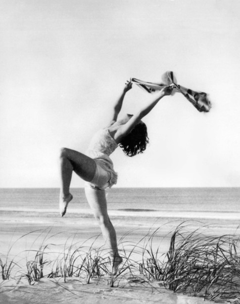 A Woman Dancing On The Shore