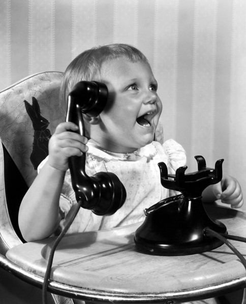 Toddler With Telephone