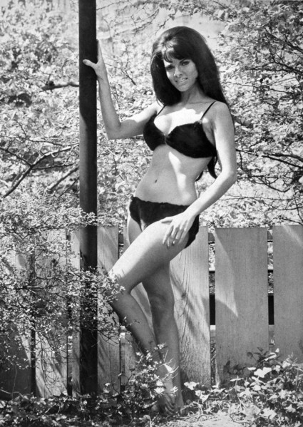 Sharon Harvey (Miss Tanya SunTan Lotion) sunning herself in NY's