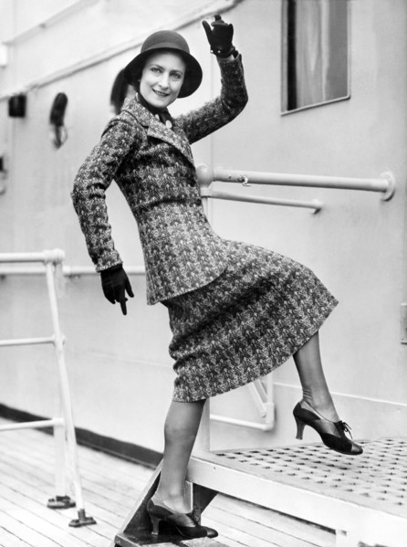 A Lively Woman Boards A Ship