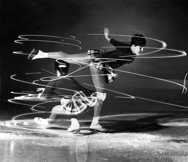 Twirling Lights and Spins On Ice