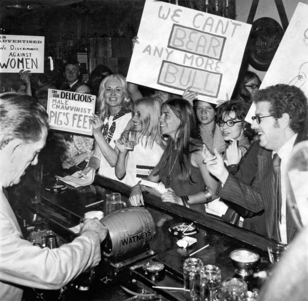 Feminists Protest  Brown's Bar