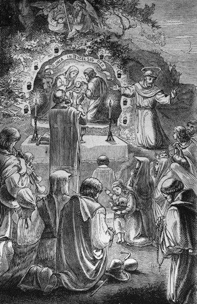 The christmas celebration of the holy franz von asissi