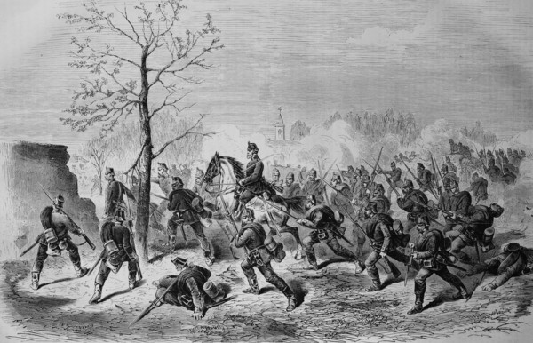 Prussian guards storming