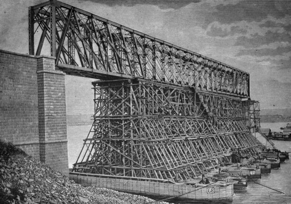 Huge bridge over the volga river