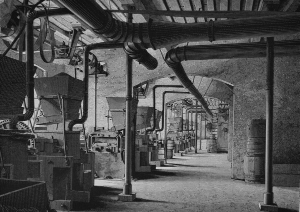 Refiners in a sanding factory