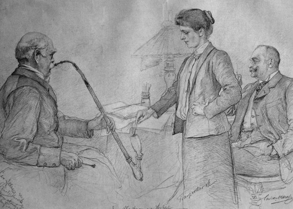 Friedrich von bismarck smoking a pip