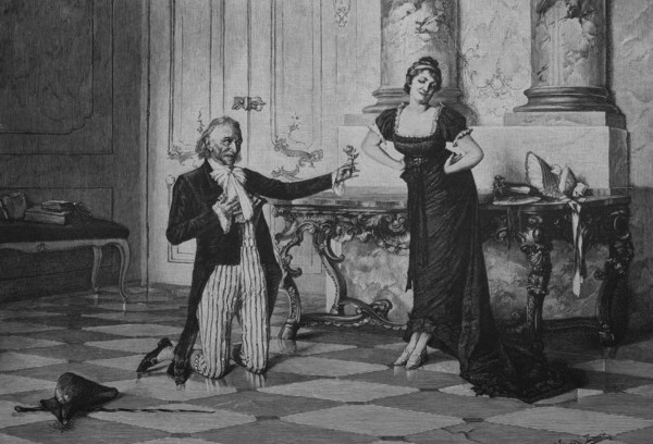 Man proposing to a woman