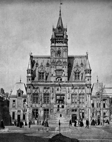town hall of compiegne, france,