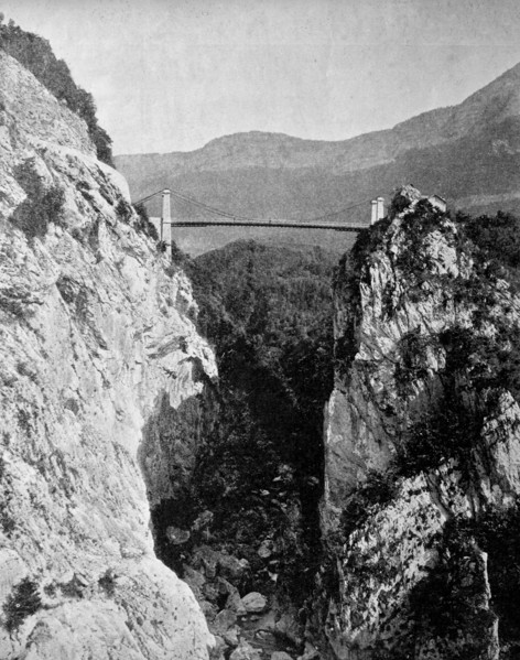 Pont de l'abime bridge at aix-les-bains